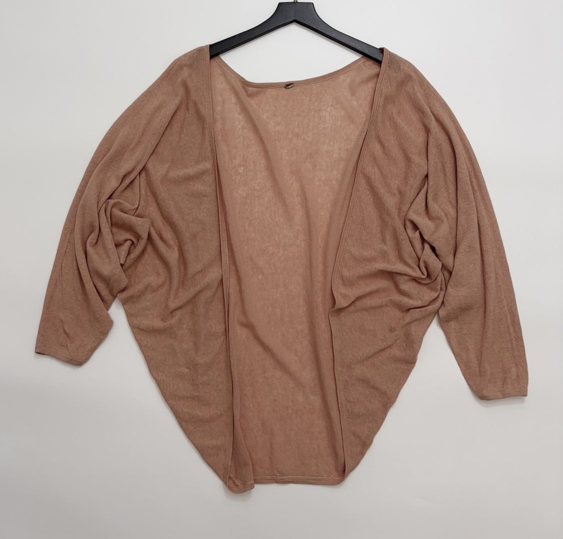 Unchatgris 26SS Cotton Linen Lightweight Batwing Loose Knit Cardigan Sun Protection Jacket
