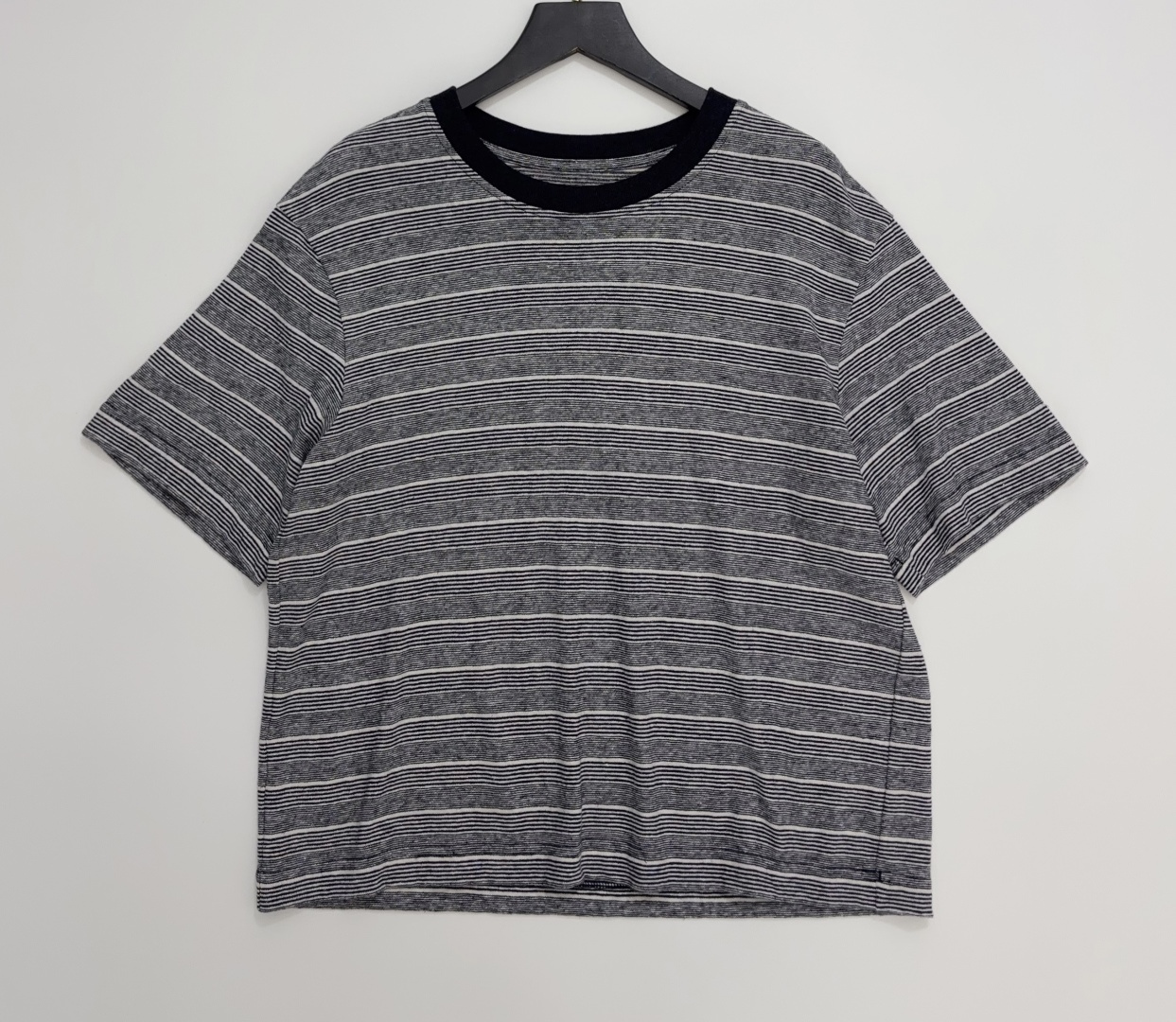 WHM Striped Knit Loose T-Shirt Top