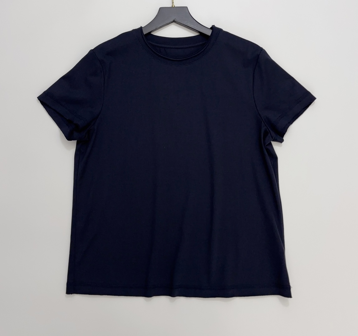The Row Rolled Edge Minimalist Short Sleeve T-Shirt Top