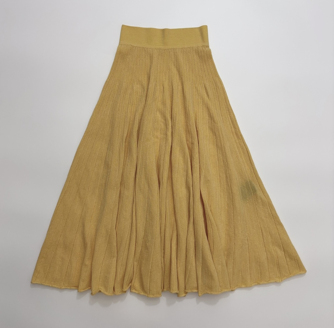 Loro Piana 26 New Collection Knitted Pleated Long Skirt