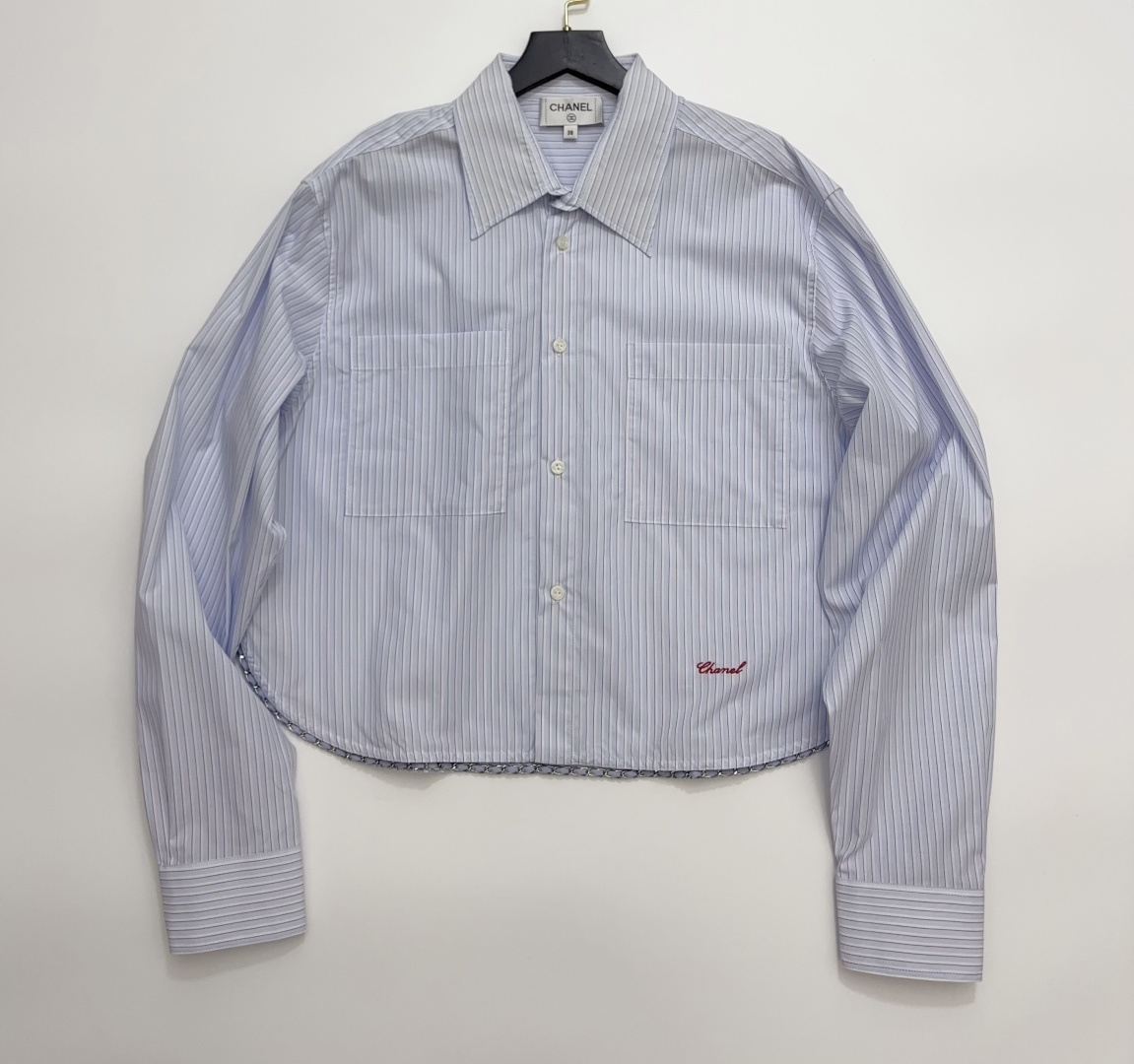 Chanel Jennie Plaid Long Sleeve Shirt