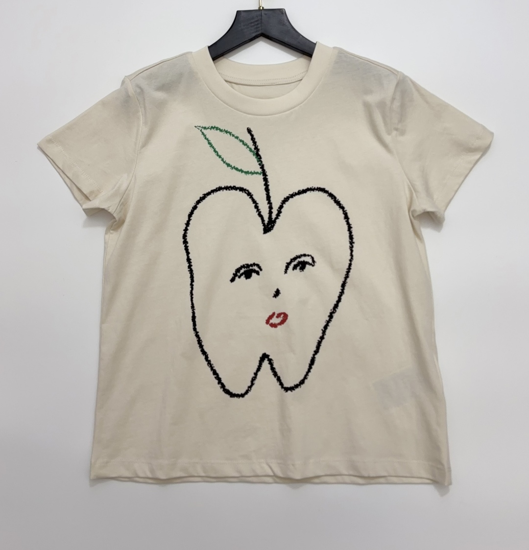 MM6 Maison Margiela Apple Motif Slim Fit Short Sleeve T-Shirt