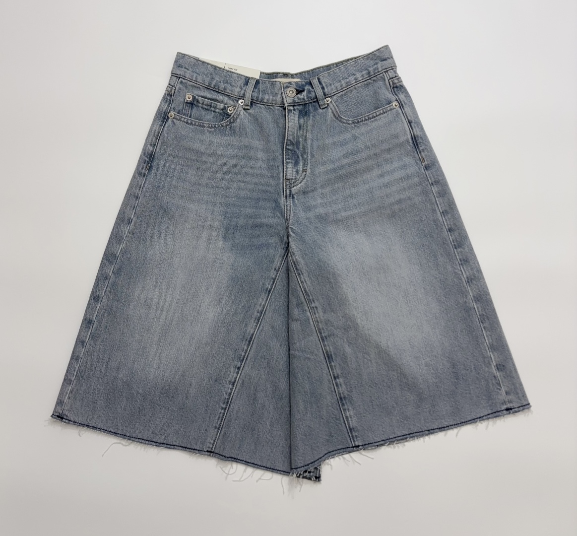OUR LEGACY Light Blue Loose Denim Mid-Length Trousers