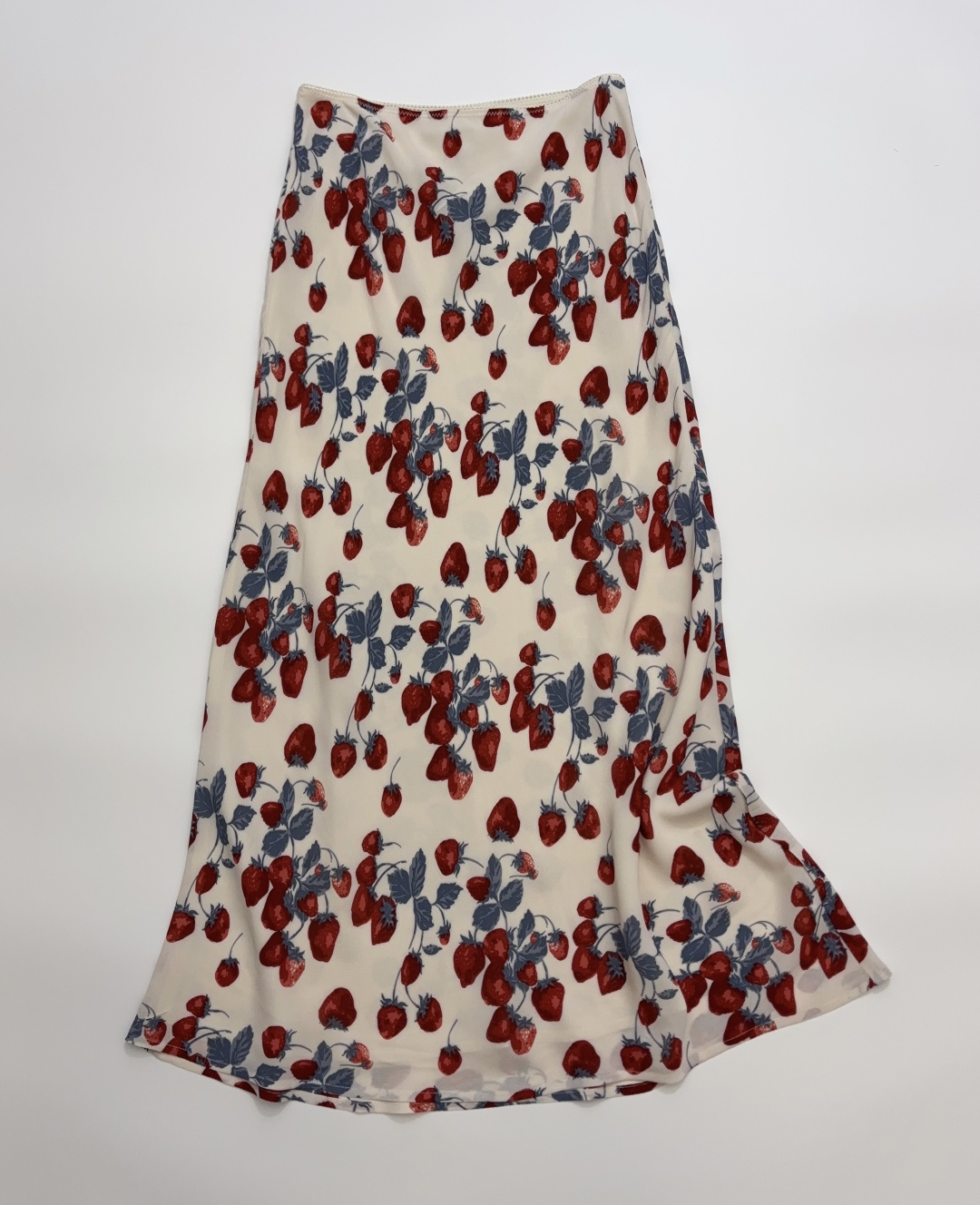 Reformation Vintage Red Floral Slim Long Skirt
