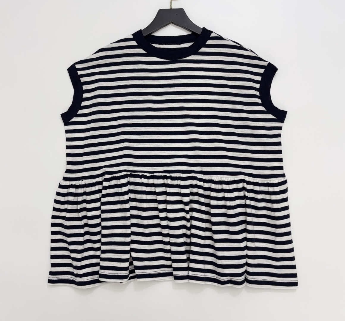 Japanese Style Striped Patchwork T-Shirt