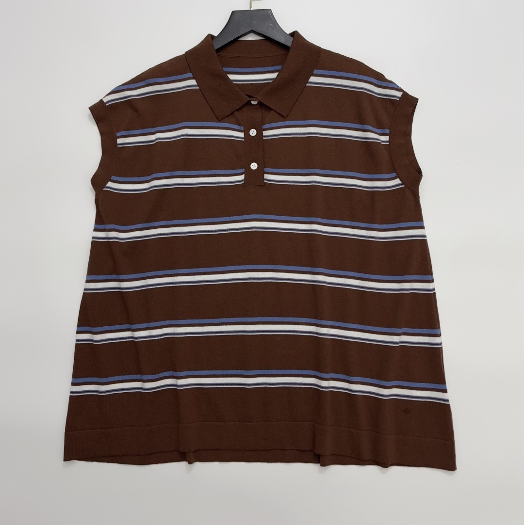 Striped Sleeveless Loose T-Shirt