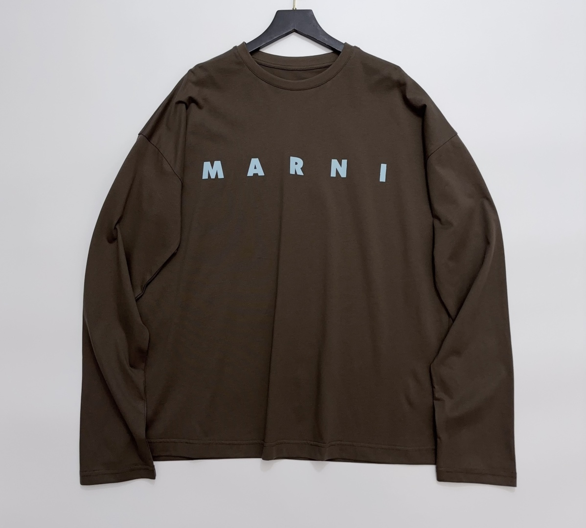 Marni Minimalist Letter Loose Long Sleeve T-Shirt