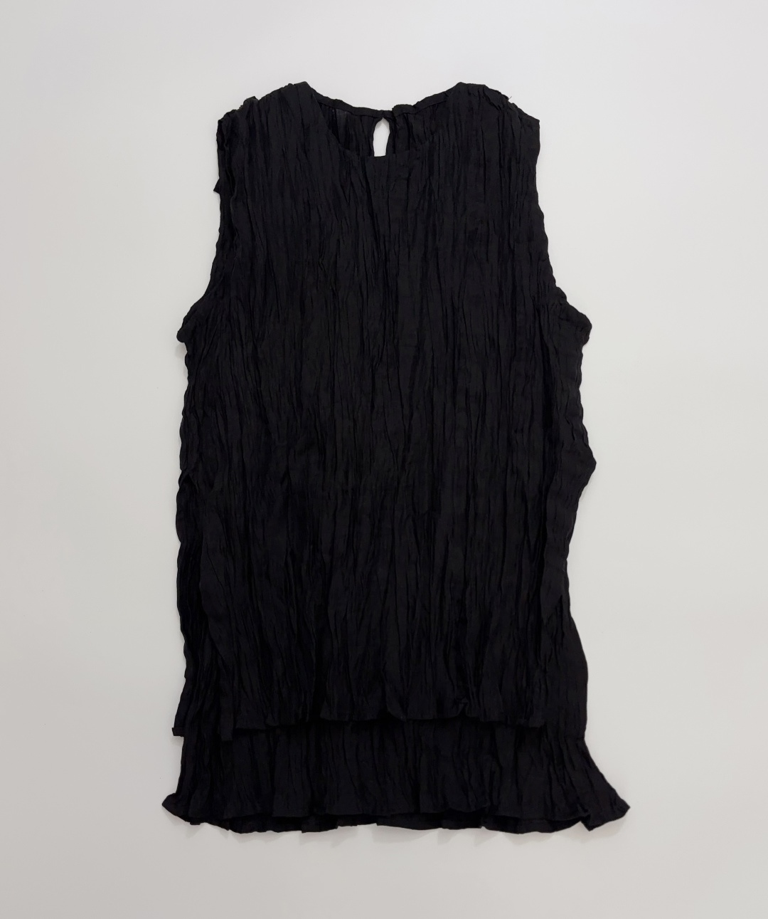 Issey Miyake Issey Pleated Stripe Sleeveless Vest Top