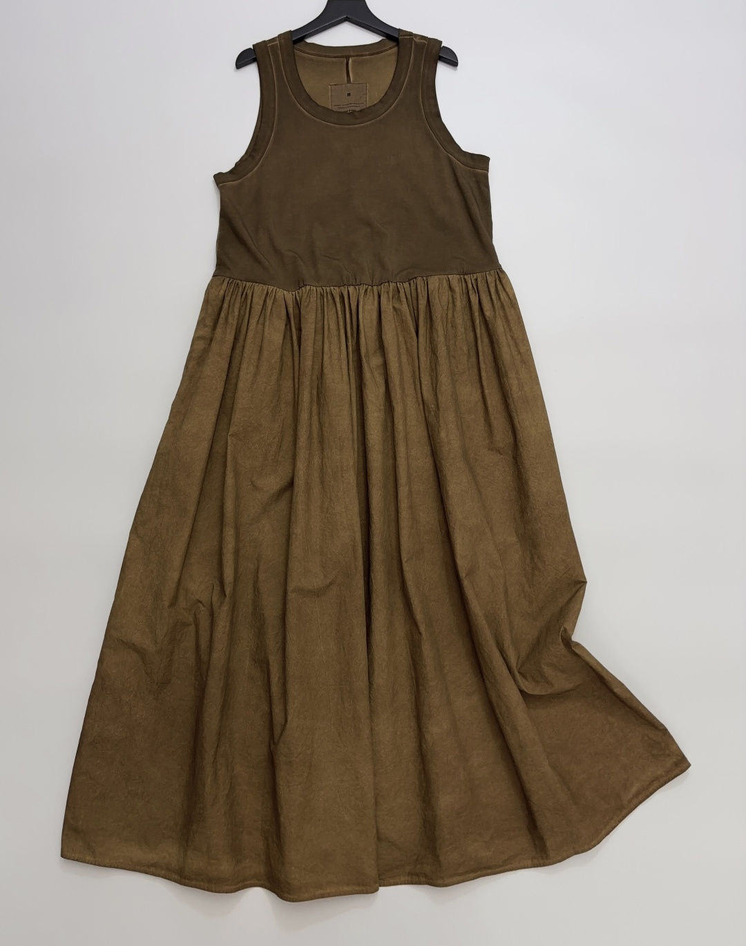 Crewneck Patchwork Sleeveless Long Dress