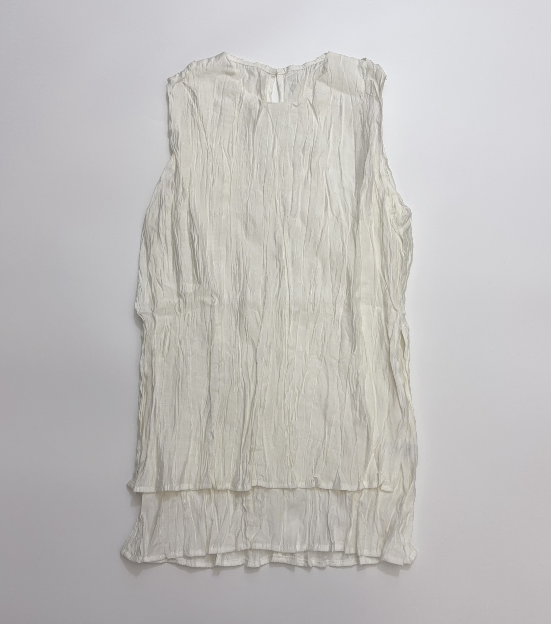 Issey Miyake Issey Pleated Stripe Sleeveless Vest Top
