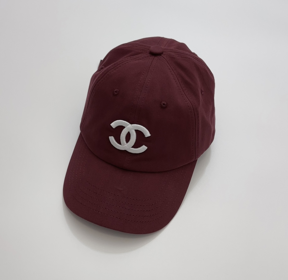 Chanel Burgundy Baseball Cap