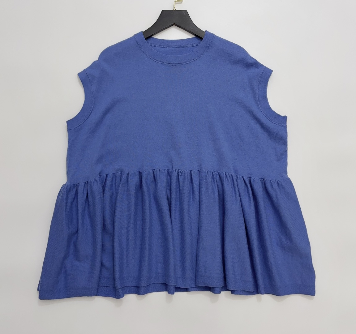 Japanese Style 'R' Letter Cotton Jersey Pleated Doll Shirt T-Shirt Top