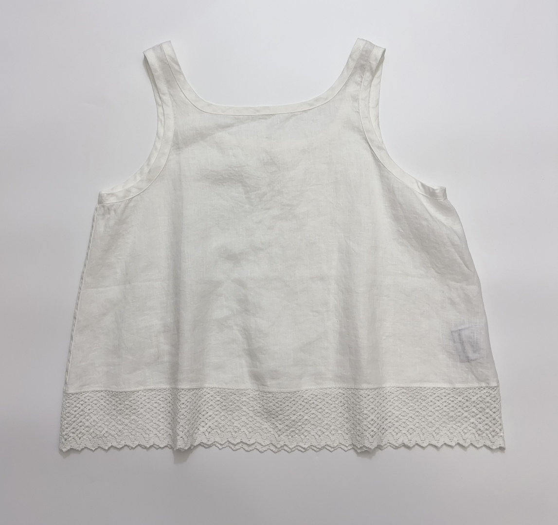 Japanese Style Sweet Linen Lace Cami Top
