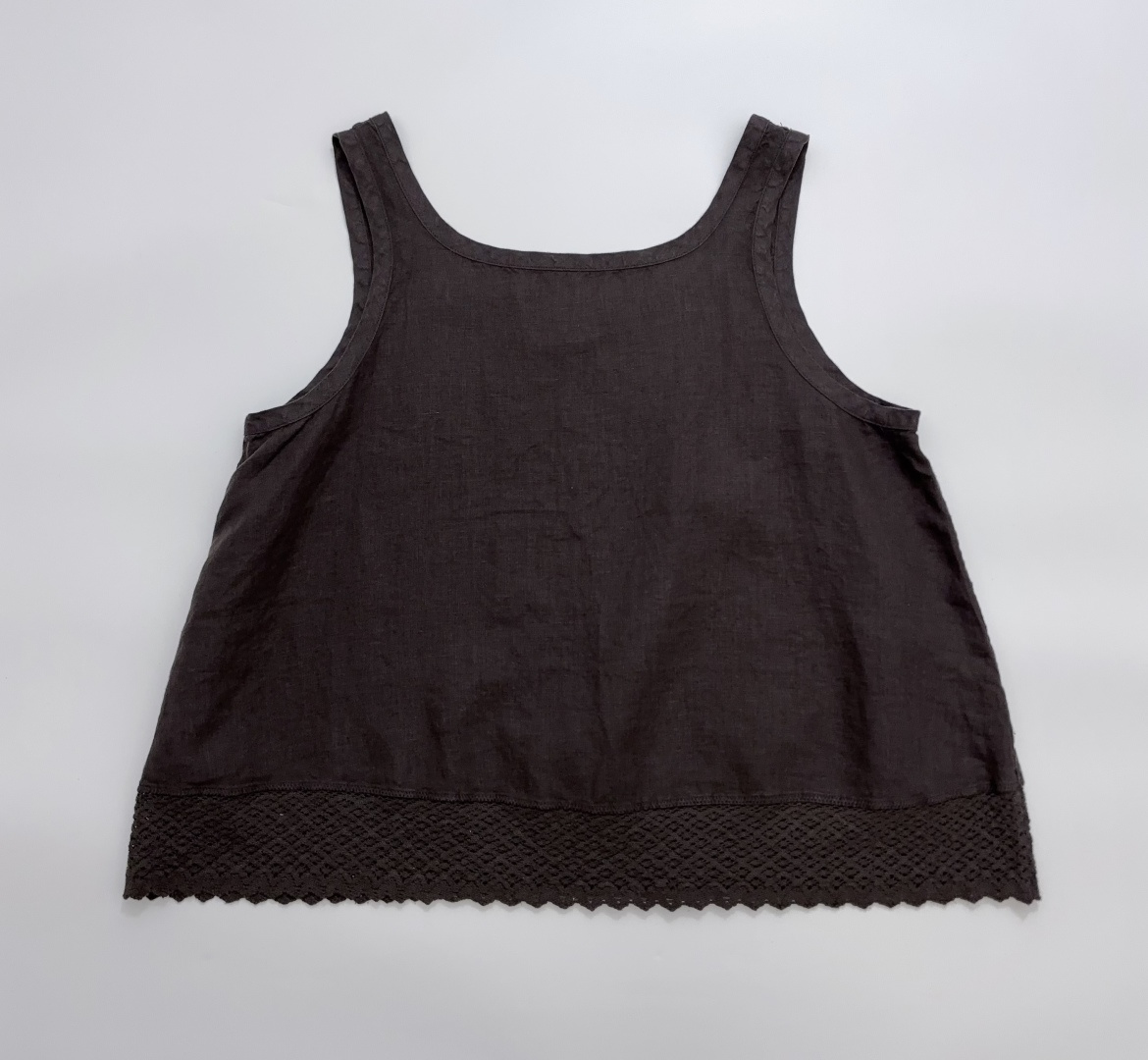 Japanese Style Sweet Linen Lace Cami Top