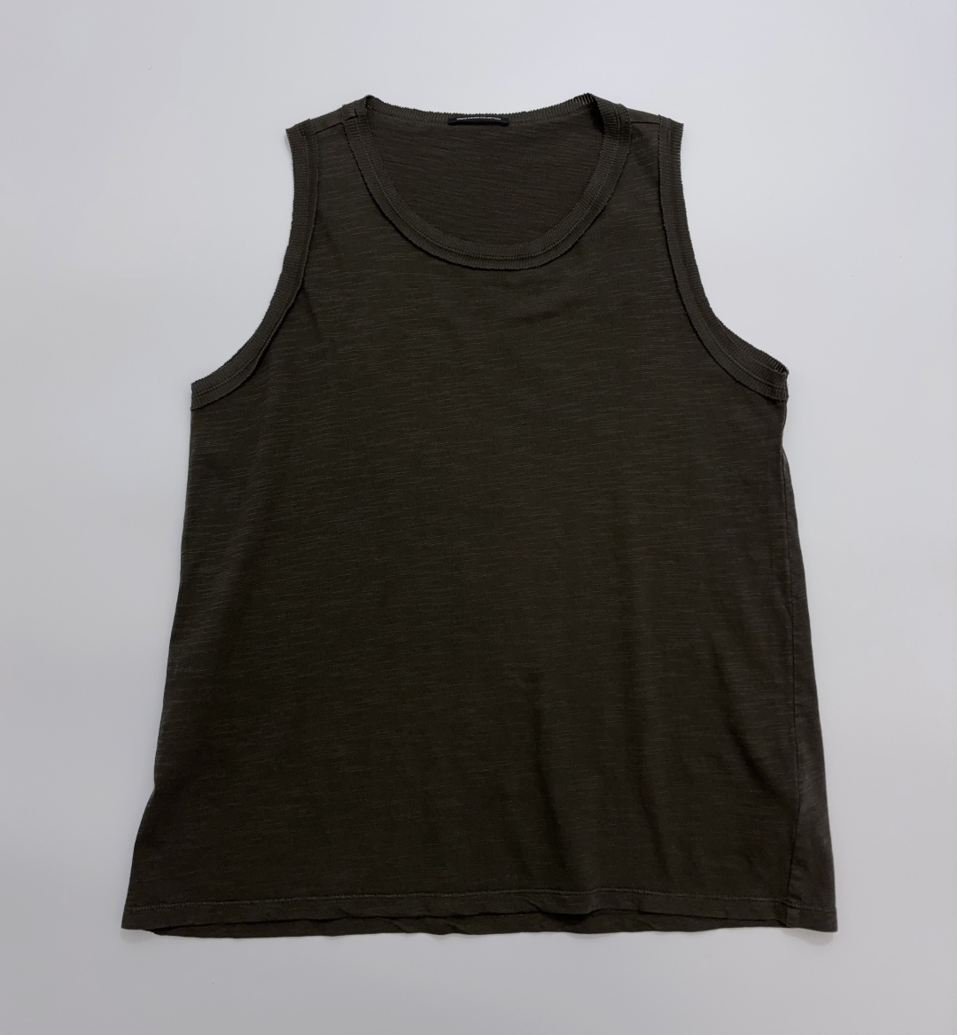 The Row Black Label Raw Edge Lightweight Cotton Loose Sleeveless Vest