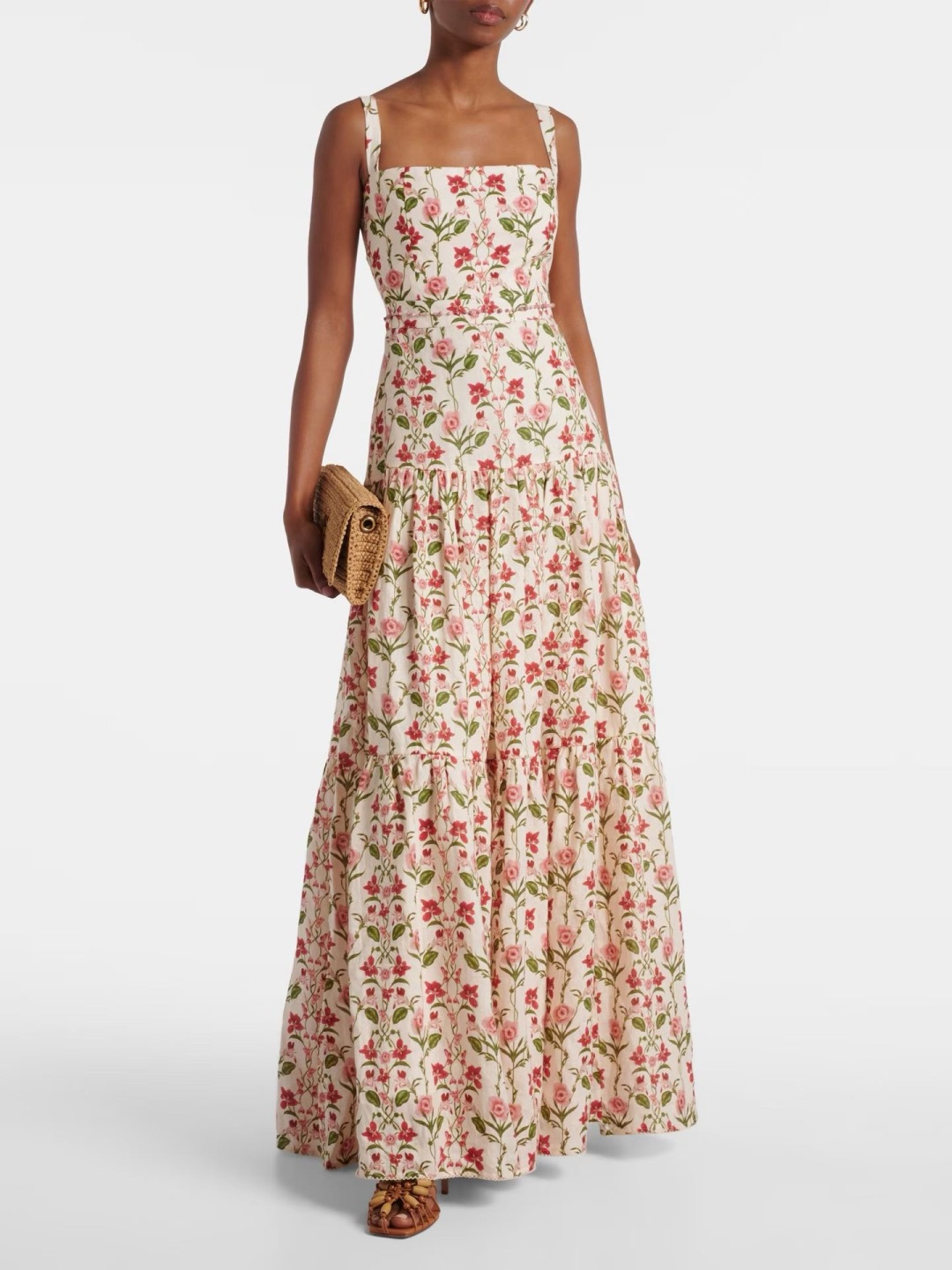 Agua by Agua Bendita Floral Strappy Maxi Dress
