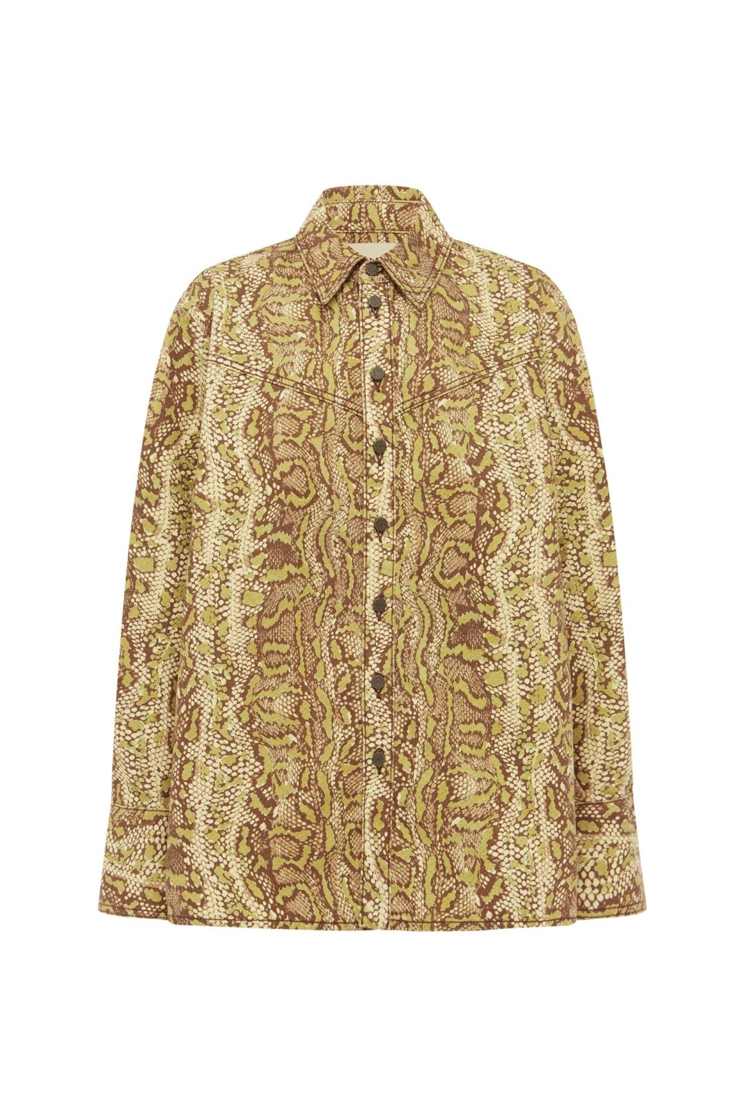 Alémais Snake Print Long-Sleeve Shirt