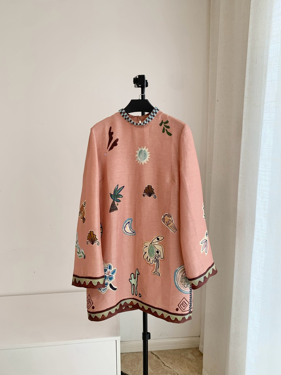 Alémais Pink Floral Print Short Straight Dress