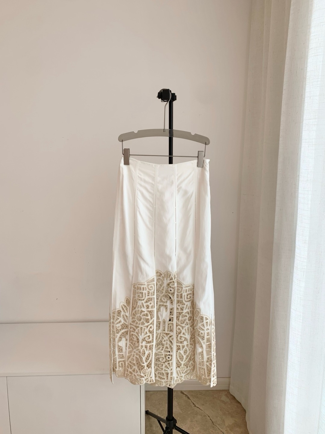 Alémais Ecru Lace Midi Skirt