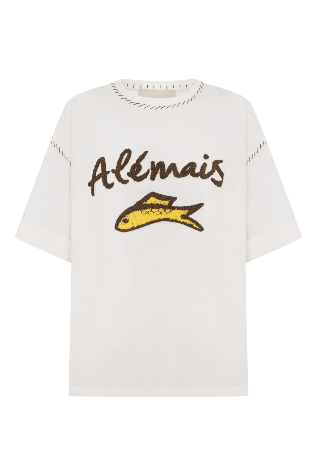 Alémais Little Fish Embroidered Short Sleeve T-Shirt