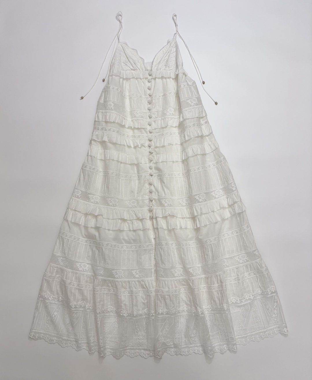 Zimmermann 2026 New SOLSTICE Cotton Layered Design Kaftan Dress