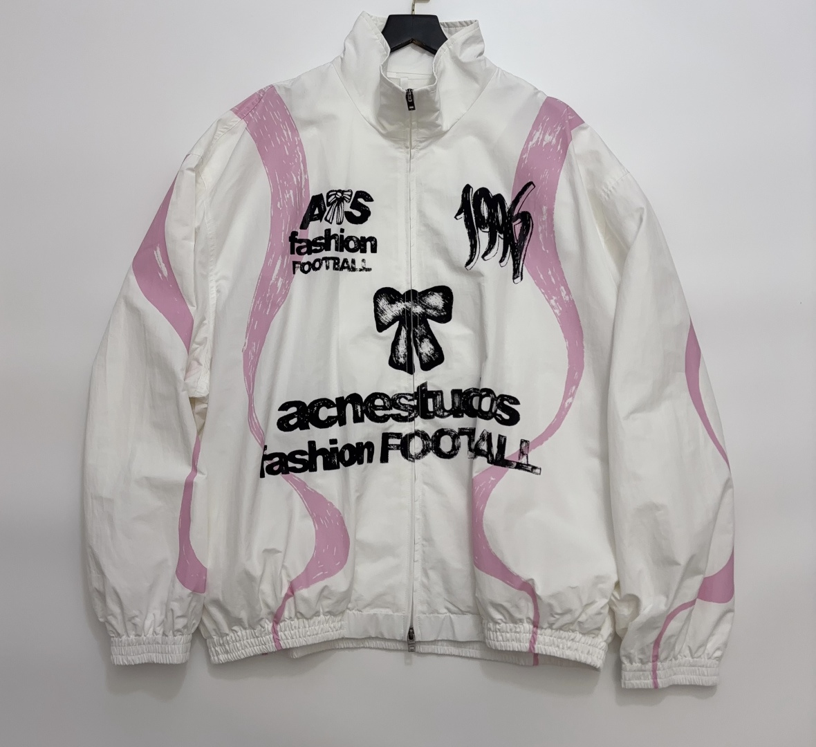 Acne Studios Bow Print Relaxed Zip Jacket