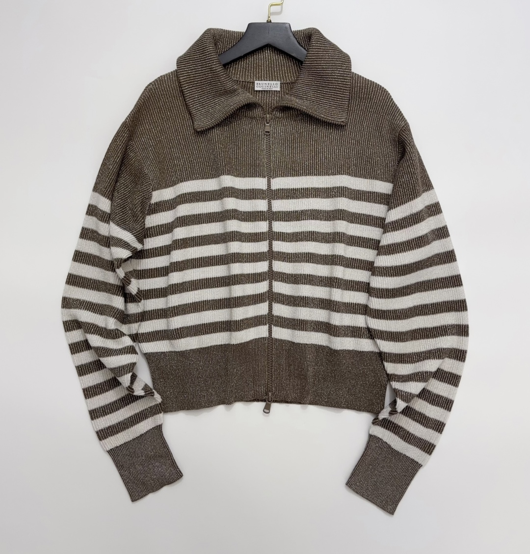 Women's Striped Knitted Cardigan Jacket