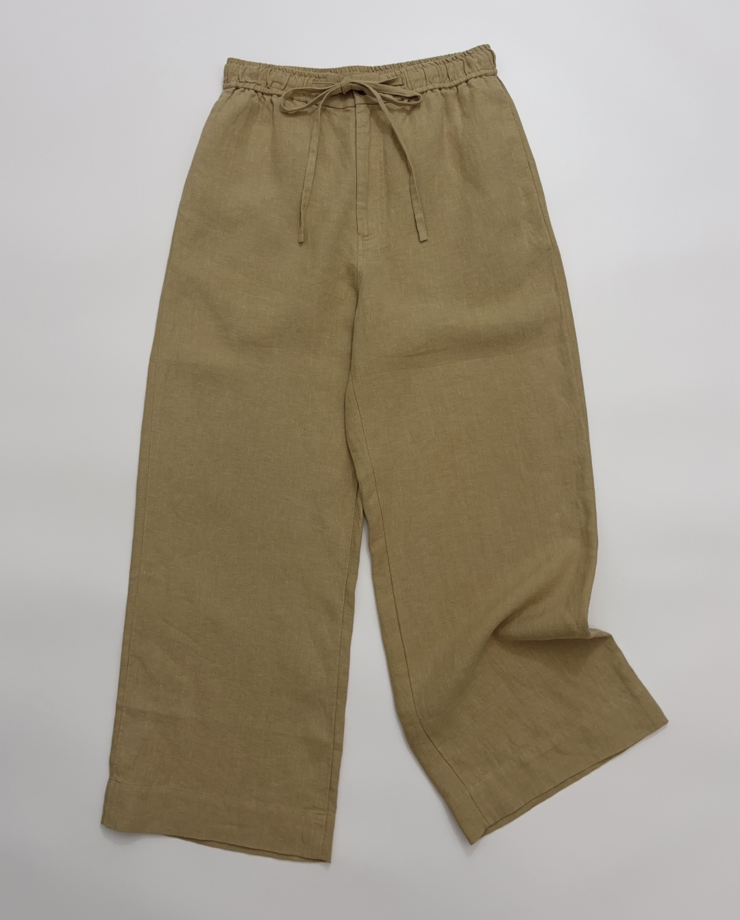 Polo Ralph Lauren Linen Wide-Leg Drawstring Straight Pants