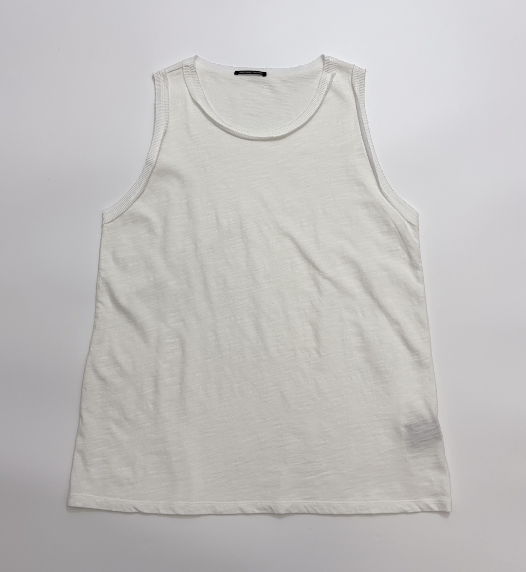 The Row Black Label Raw Edge Lightweight Cotton Loose Sleeveless Vest