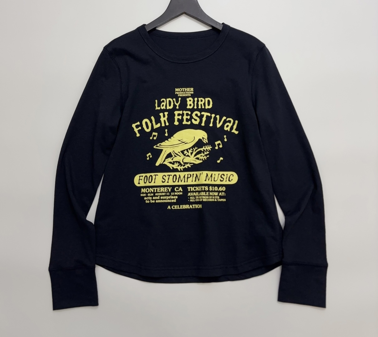 Mother Vintage Pigeon Print Long Sleeve T-Shirt