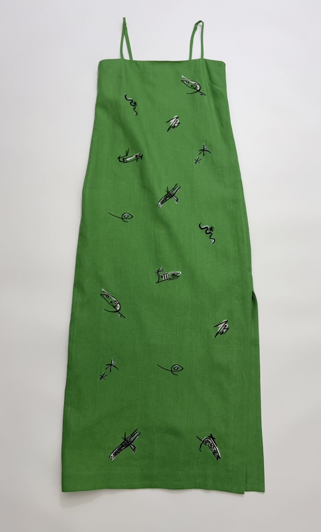 Alémais Green Graffiti Cami Maxi Dress