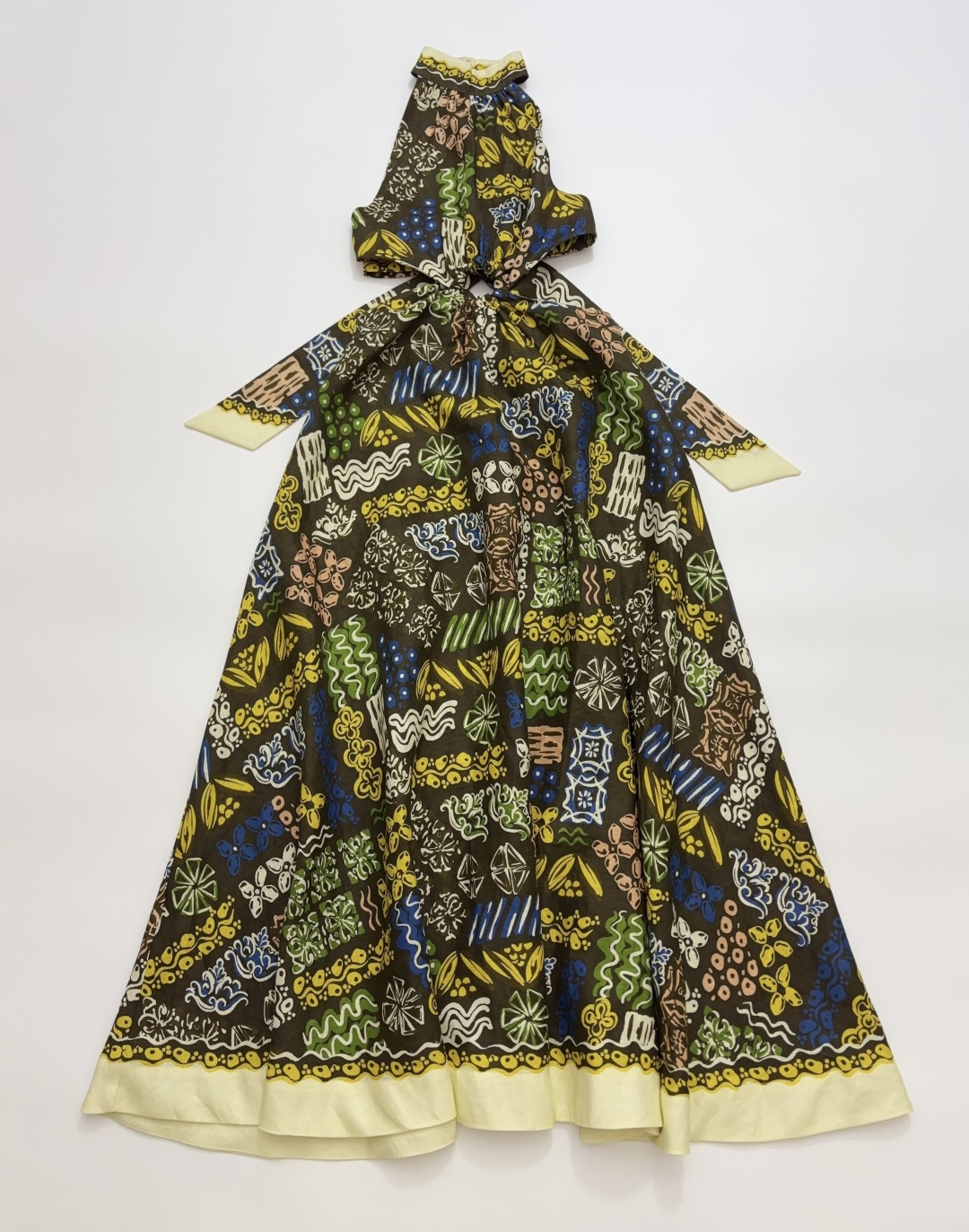 Alémais Halterneck Hollow-Out Printed Maxi Dress