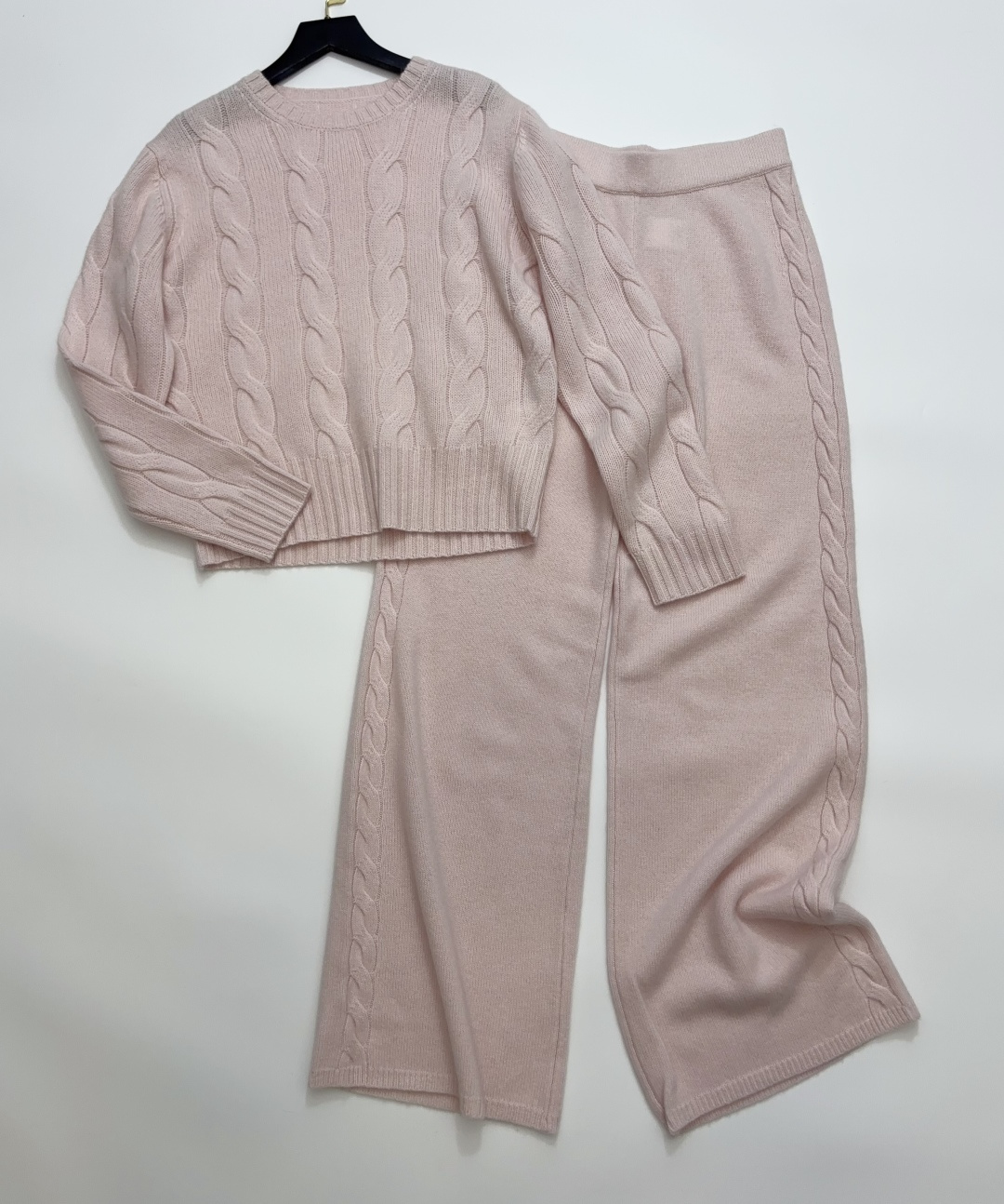 Loro Piana Women's Napier Chunky Knit Cashmere Top and Trousers Set