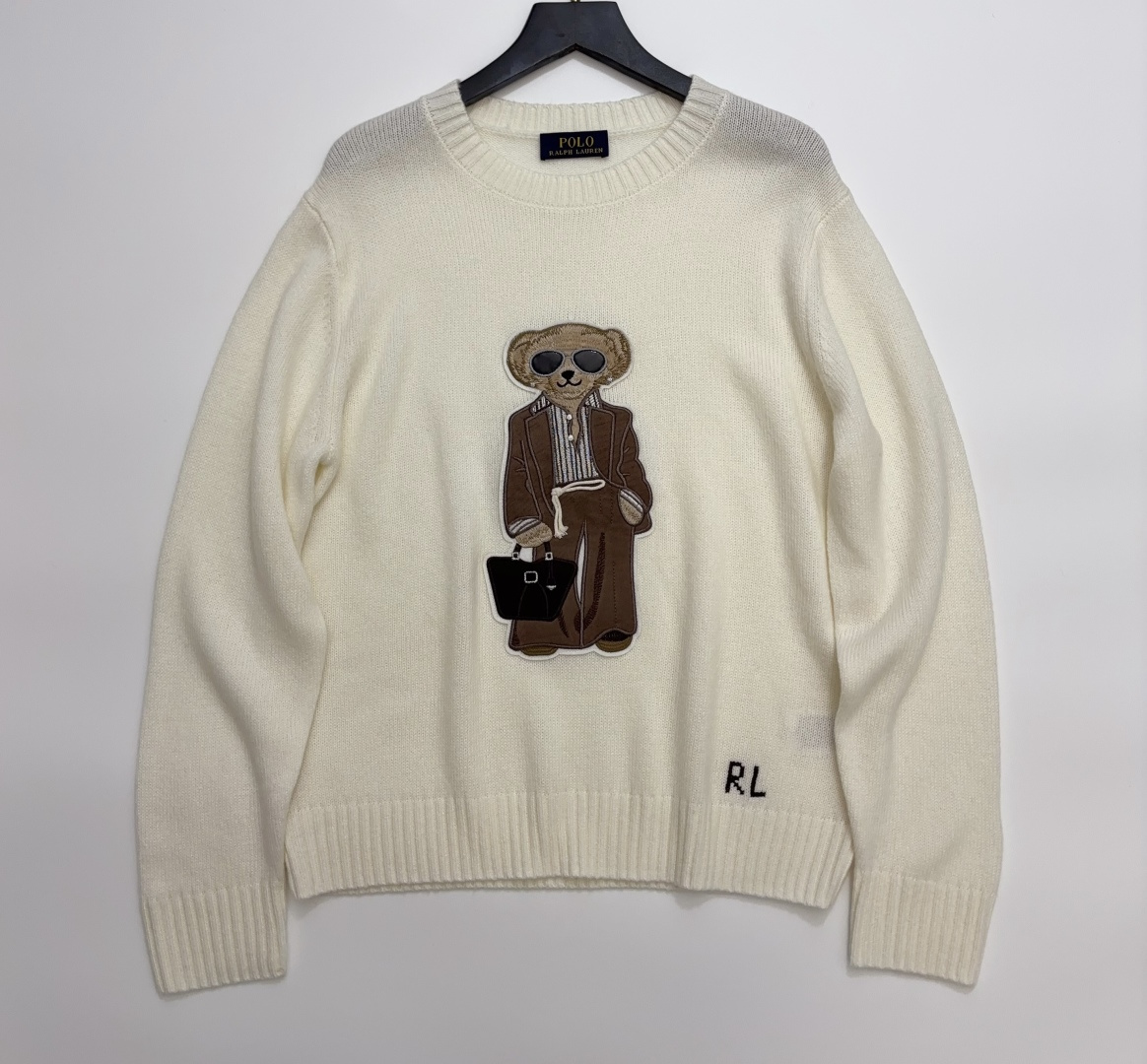 Ralph Lauren Polo Polo Bear Pattern Knit Sweater