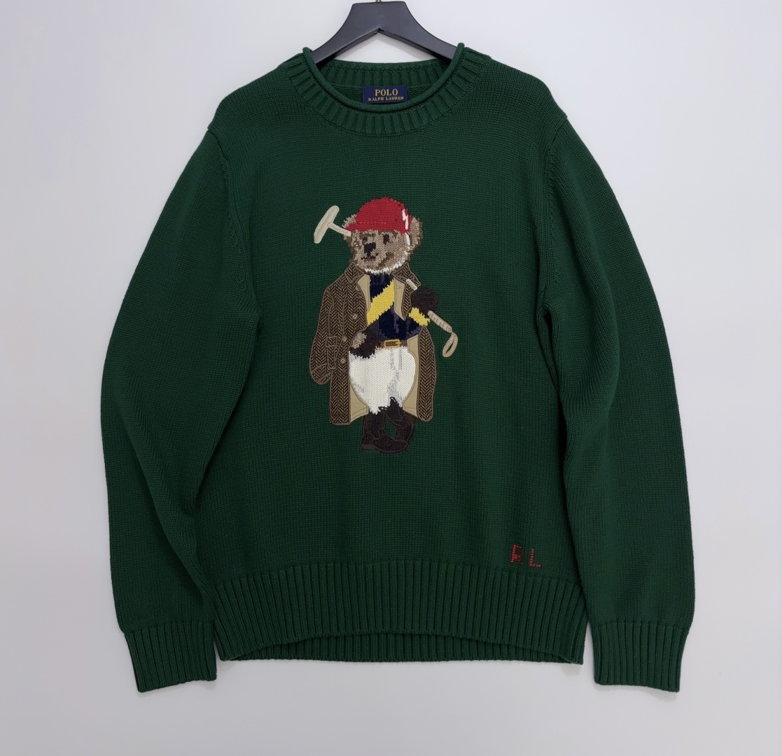 Ralph Lauren Polo Polo Bear Pattern Knit Sweater