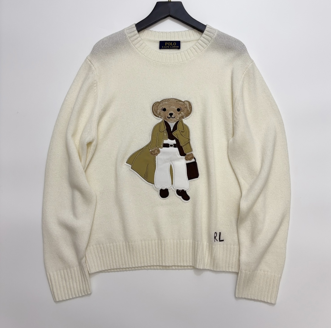Ralph Lauren Polo Polo Bear Pattern Knit Sweater