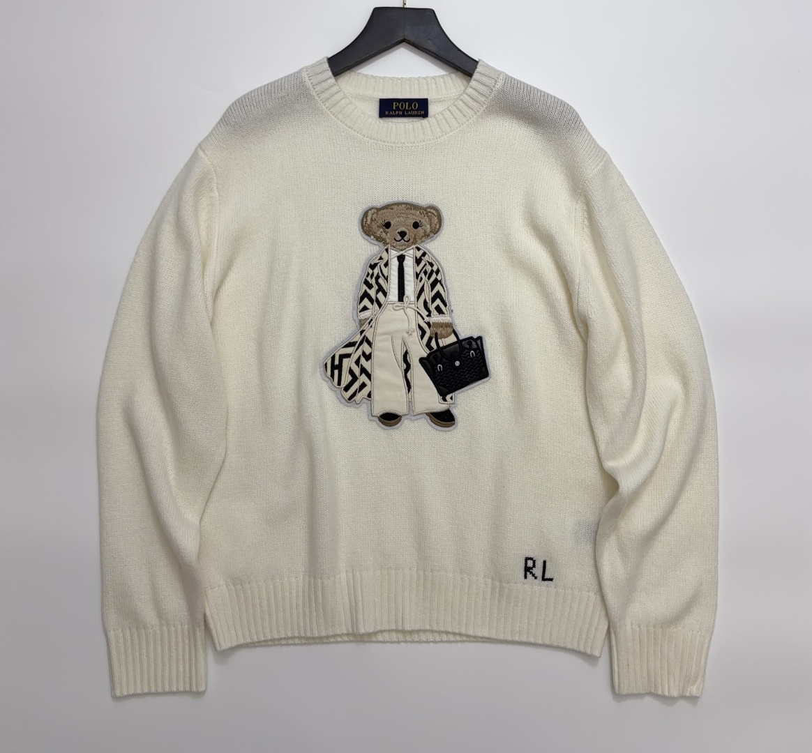 Ralph Lauren Polo Polo Bear Pattern Knit Sweater