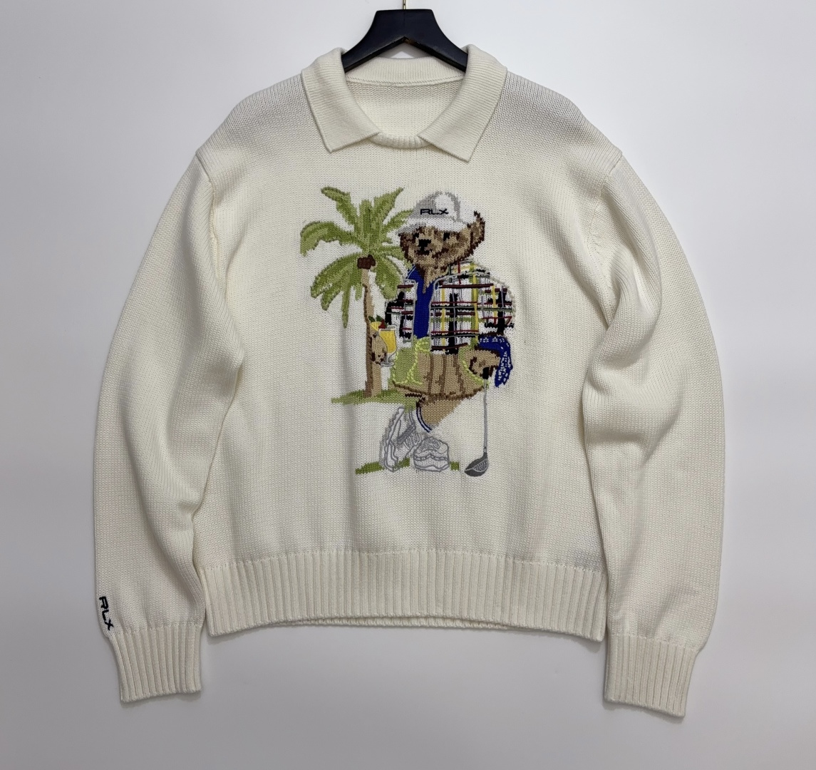 Ralph Lauren Polo Polo Bear Pattern Knit Sweater
