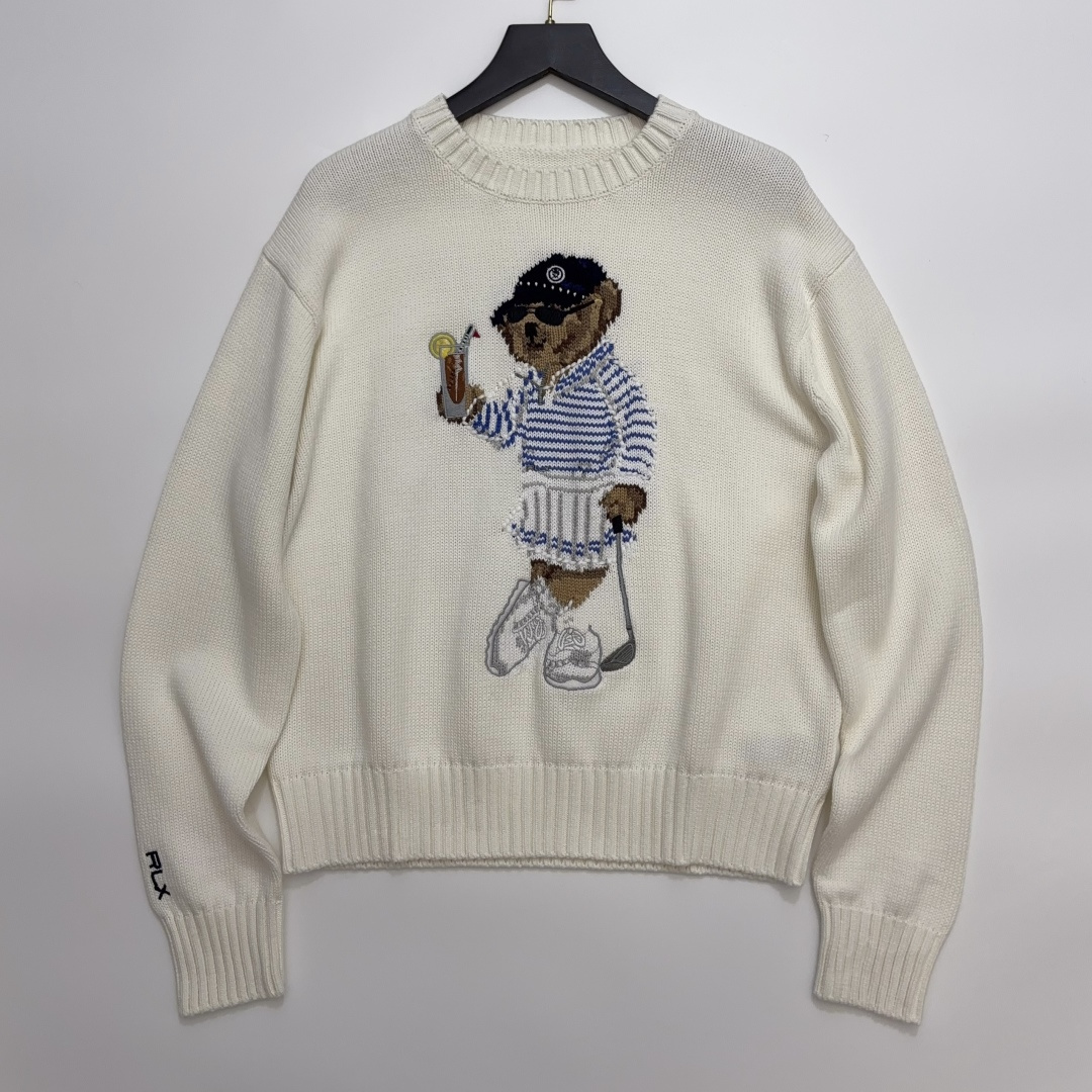 Ralph Lauren Polo Polo Bear Pattern Knit Sweater