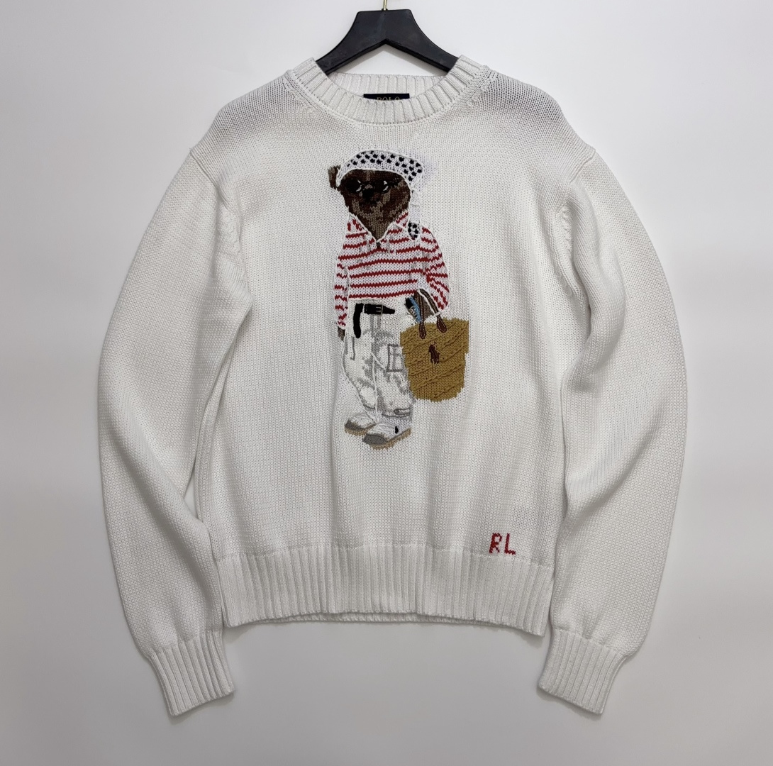 Ralph Lauren Polo Polo Bear Pattern Knit Sweater