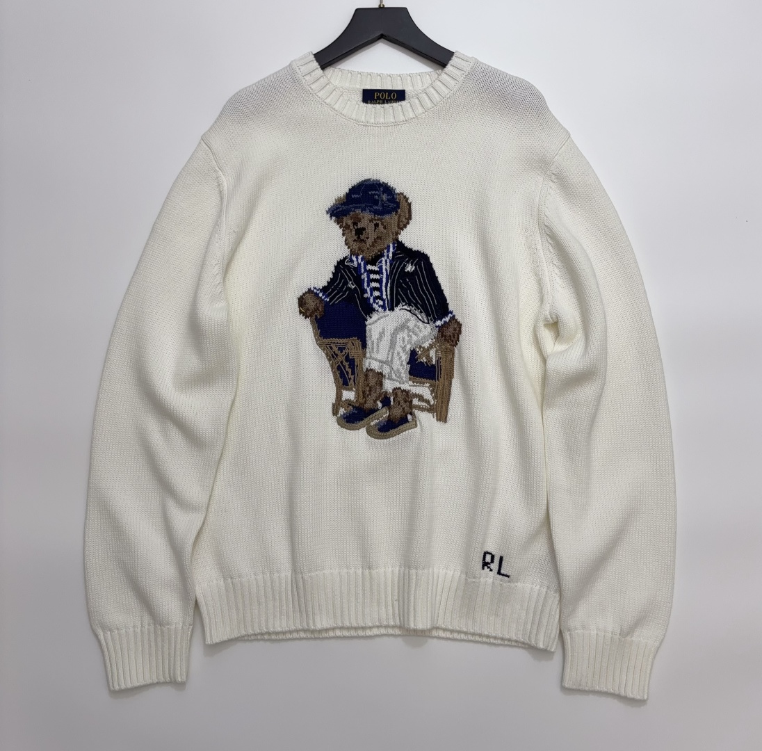 Ralph Lauren Polo Polo Bear Pattern Knit Sweater