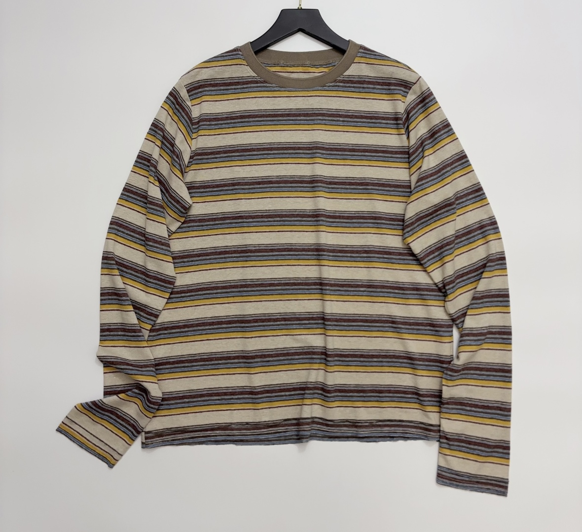 Colorblock Stripe Casual Loose Long Sleeve T-Shirt