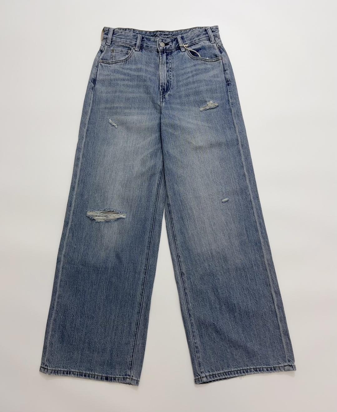 45R Japanese Distressed Design Loose Fit Jeans