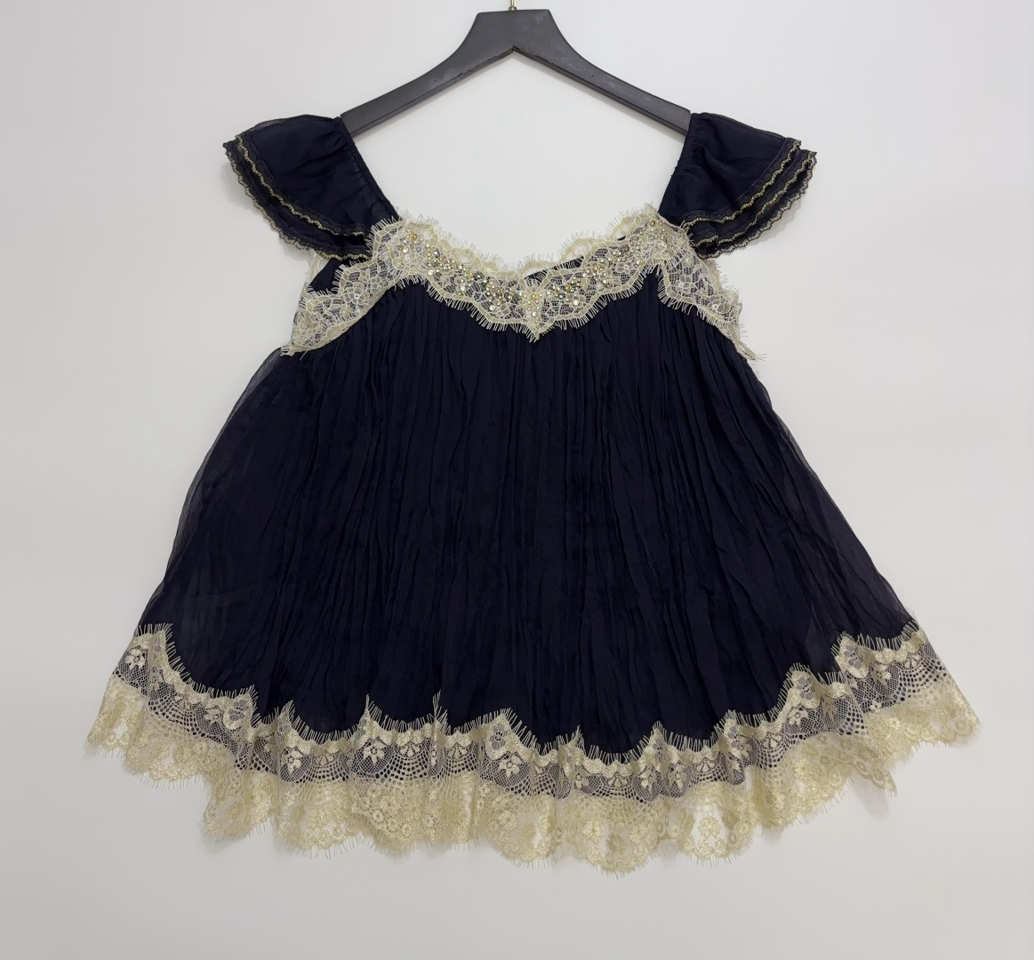 Early Autumn Ruched Lace Blouse