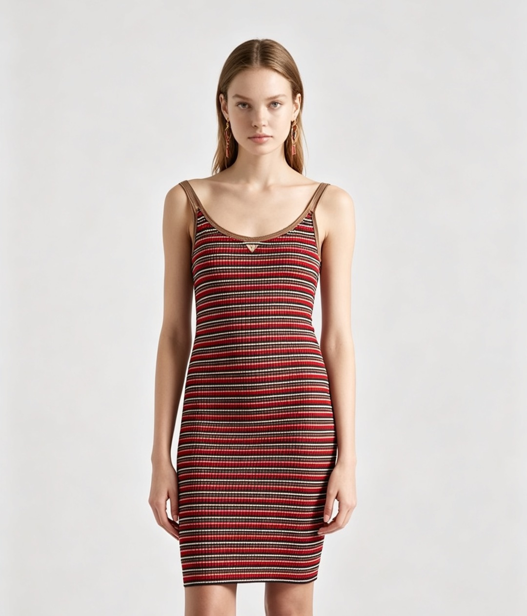 Prada Slim Fit Striped Camisole Dress