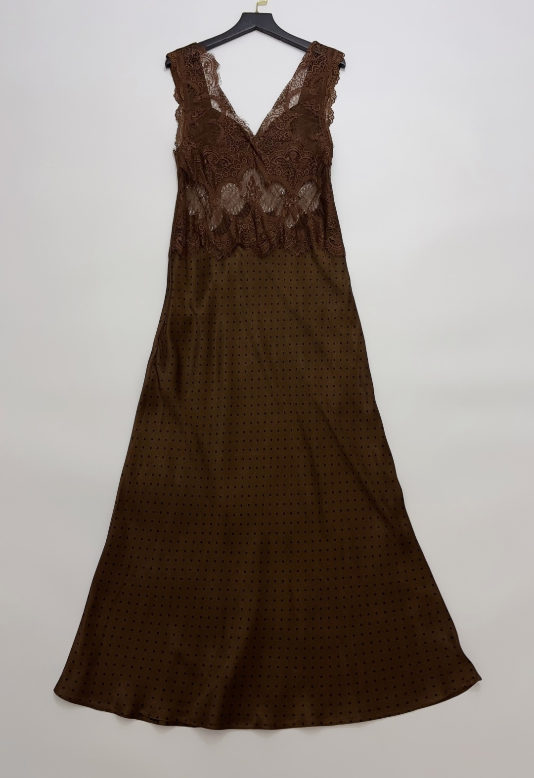 Third Form Elegant Lace Patchwork V-Neck Long Dress
