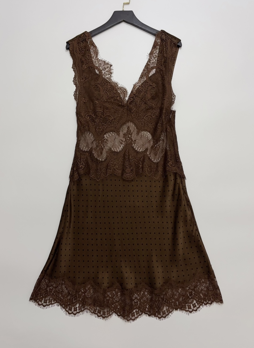 Third Form Elegant Lace Patchwork V-Neck Mini Dress