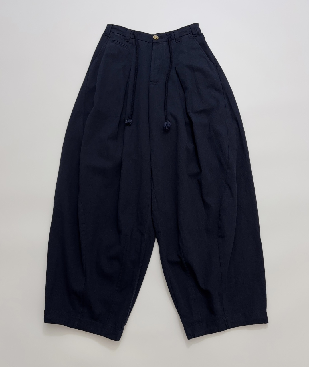 Fafa Washed Balloon Relaxed Trousers with Drawstring