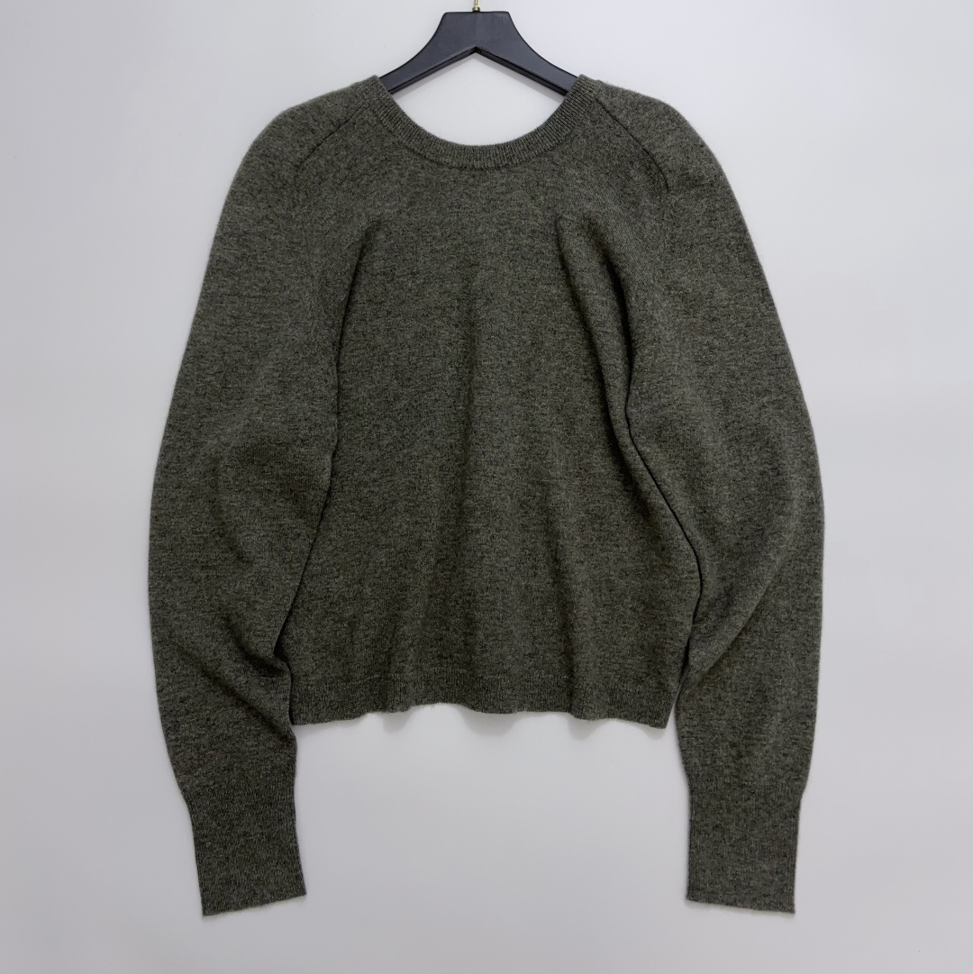MM6 Maison Margiela Puff Sleeve Solid Color Simple Long Sleeve Knit Sweater