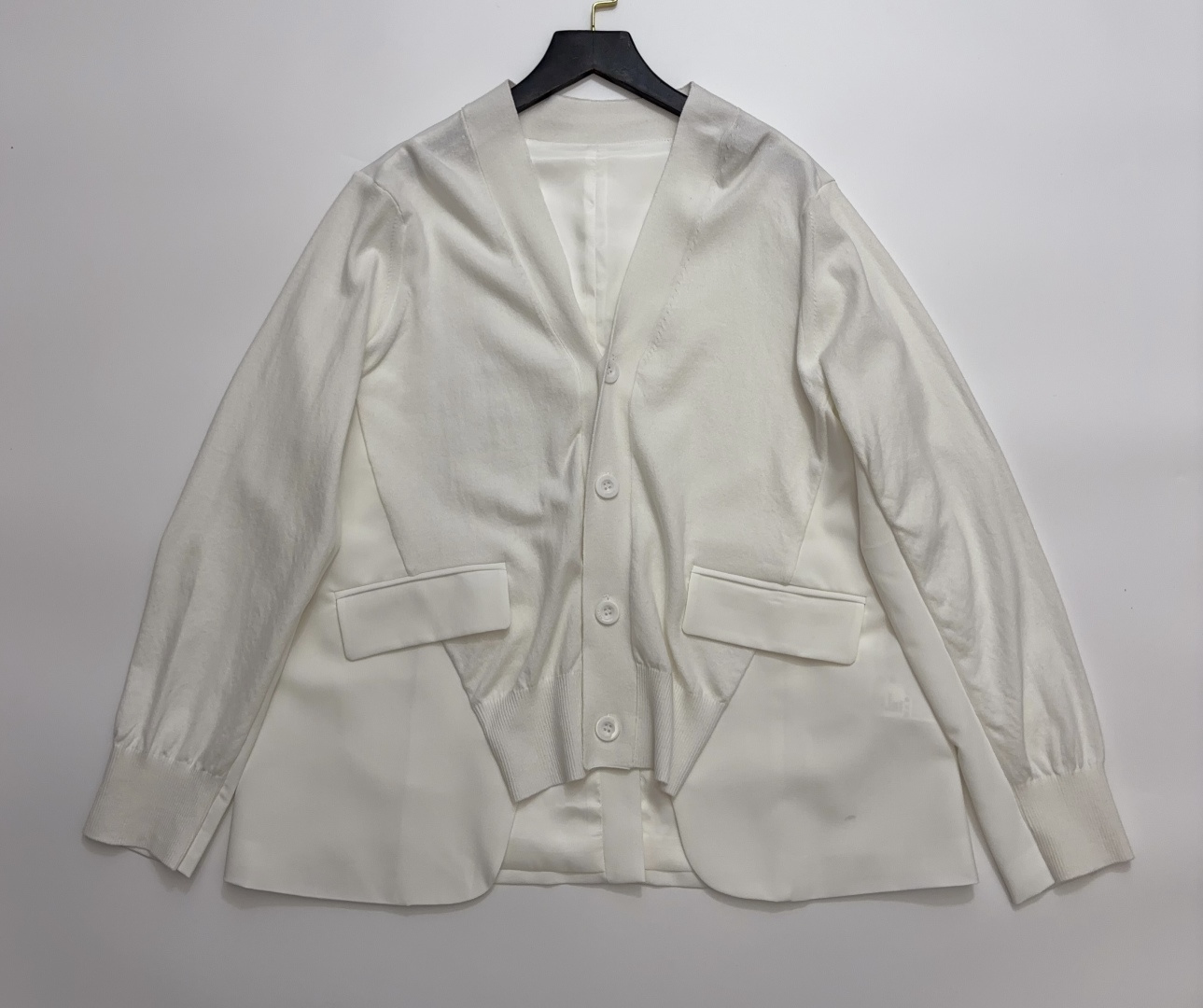 Sacai Suit Fabric Patchwork Thin Cardigan Jacket